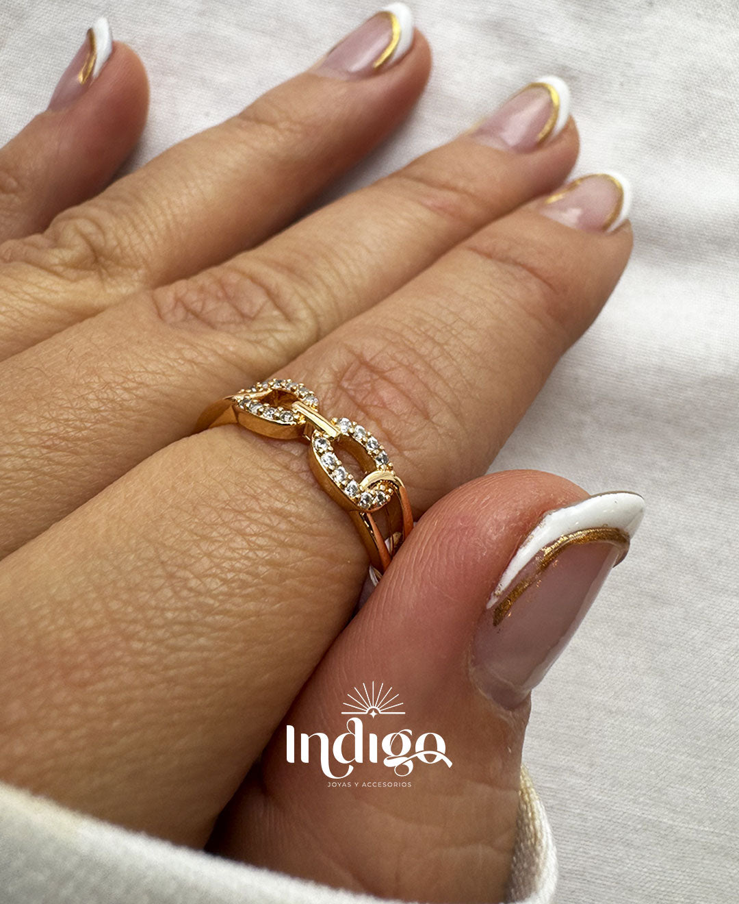 💫 Anillo de Eslabones Ovalados