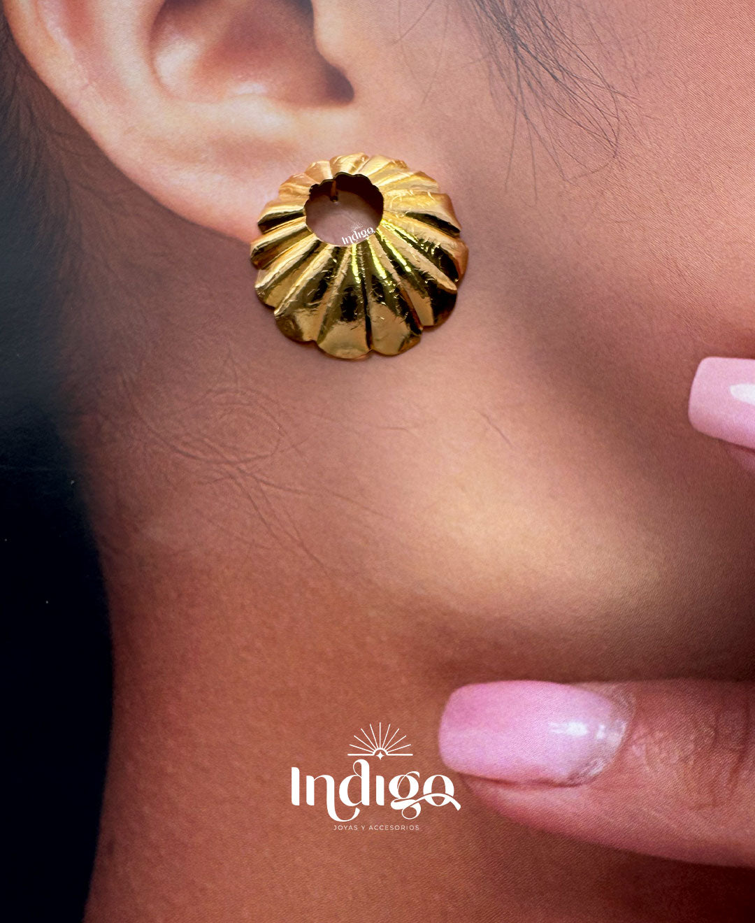 🌊 Topo Dorado en Bronce con Diseño de Coral – Elegancia Natural 🌊