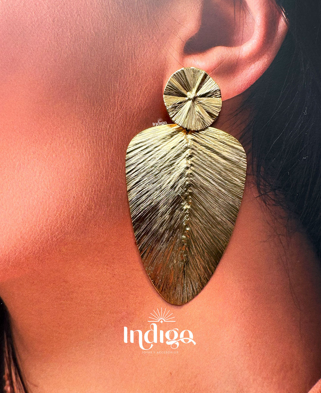 Arete en Bronce punta de lanza Ref. 618 ✨