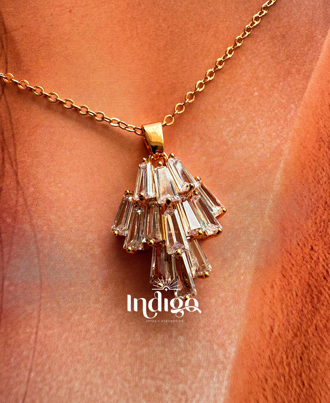 💎 Juego de Cadena y Topos con cristal