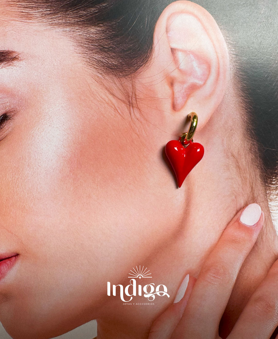❤️ Candonga Corazón Rojo en rodio