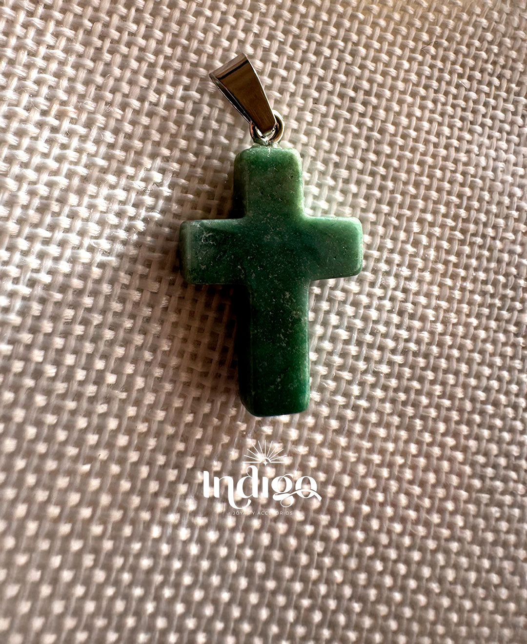 ✝️ Dije Cruz en Piedra Natural