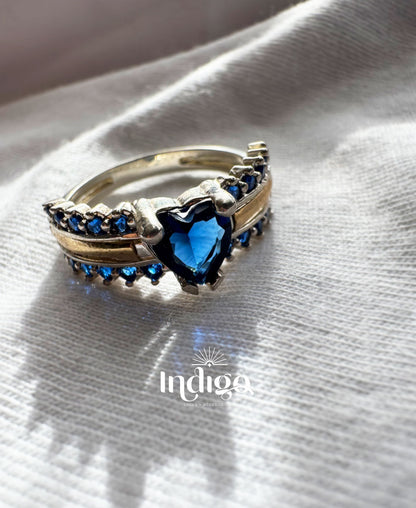 💎 Anillo en Plata con Cristal en Forma de Corazón