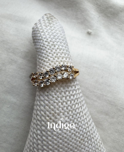 💎 Anillo de Doble Fila con Circones