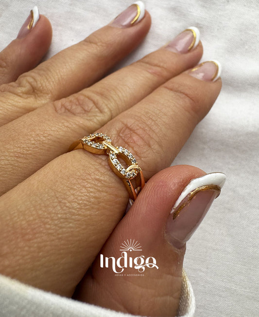 💫 Anillo de Eslabones Ovalados