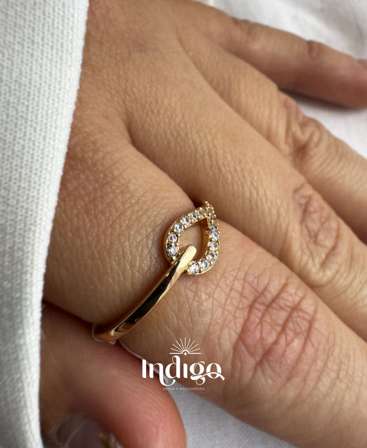 ♾️ Anillo Infinito con Incrustación de Circones