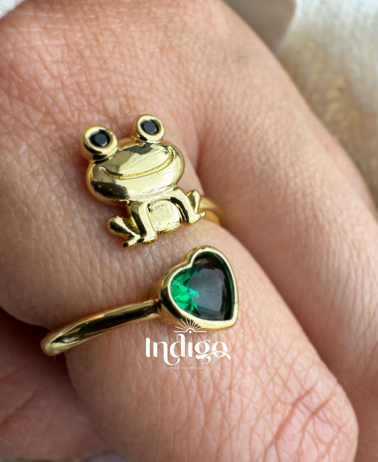 Anillo Rana con Corazón 💎