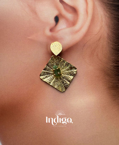 💚 Arete Rombo en bronce