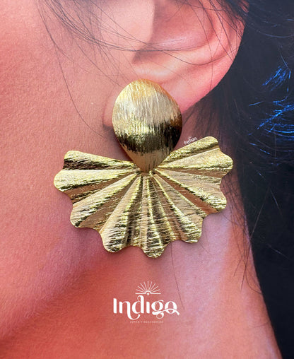 🌺 Maxi Arete en Bronce Abanico  🌺