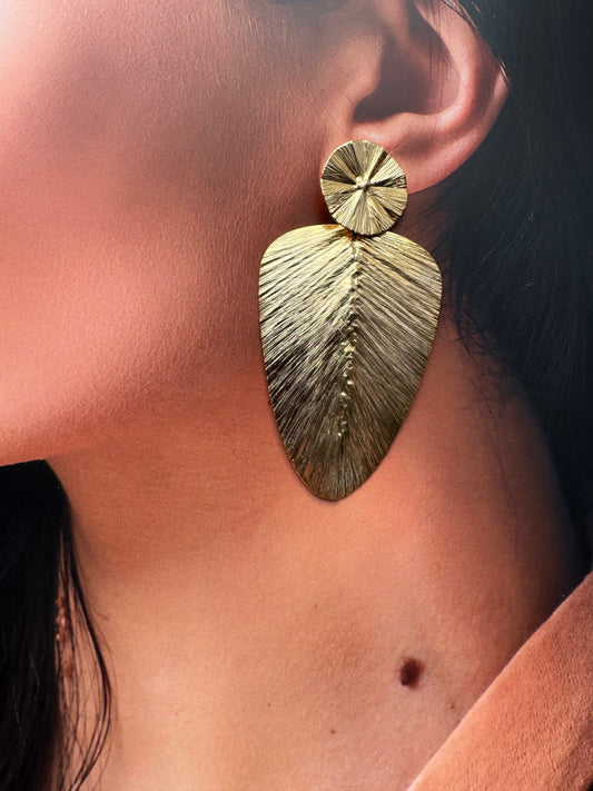 Arete en Bronce punta de lanza Ref. 618 ✨