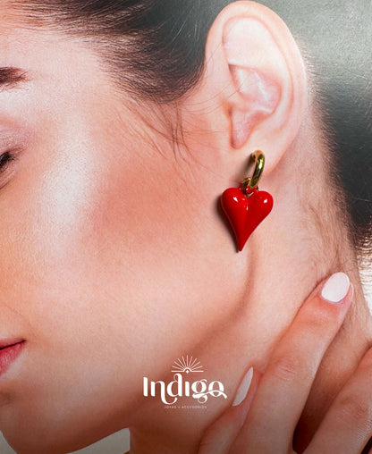 ❤️ Candonga Corazón Rojo en rodio