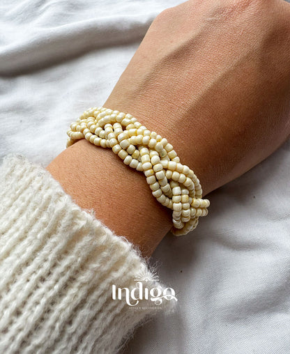 🌈 Pulsera de Mostacilla Entrelazada