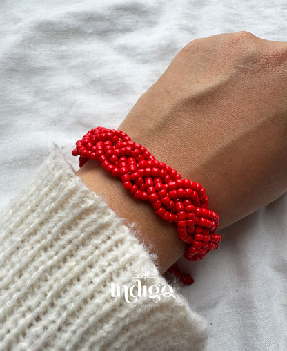 🌈 Pulsera de Mostacilla Entrelazada