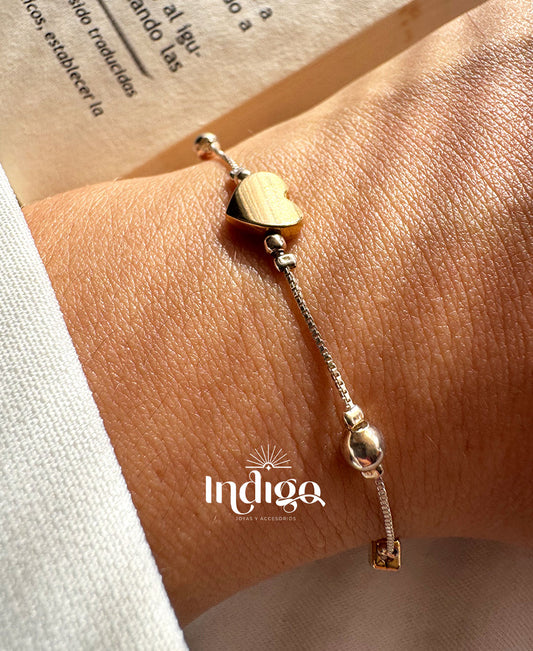 💖 Pulsera Dije de Corazón